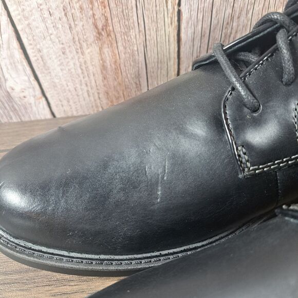Clarks Unstructured Shire Low Black Leather Shoes Men\'s Wide Sz 11.5 W (NWOB) main image 6